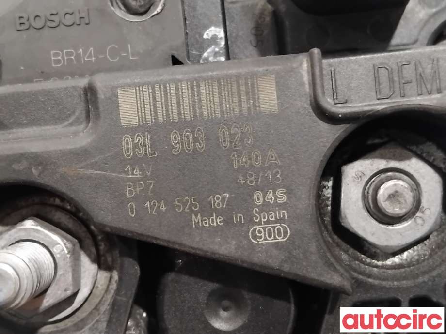 Dynamo til VW Tiguan 2011-2016 (Type I, Fase 2)  (VOLKSWAGEN|03L903023X|0124525187|03L903023)