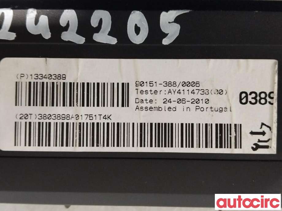 Styreenhet klima/aircondition til Opel Astra J 2010-2015  (OPEL|13340389)