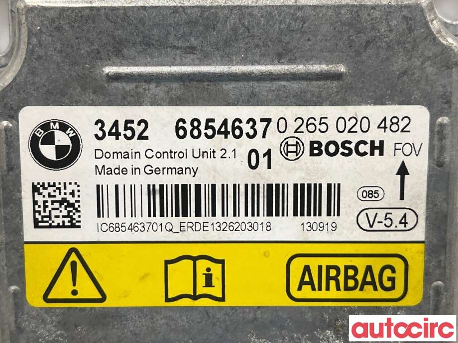Airbag elektronikk til BMW 5-Serie 2010-2017 (F10/F11) (F10/F11) (BMW|34526886189|34526854637)
