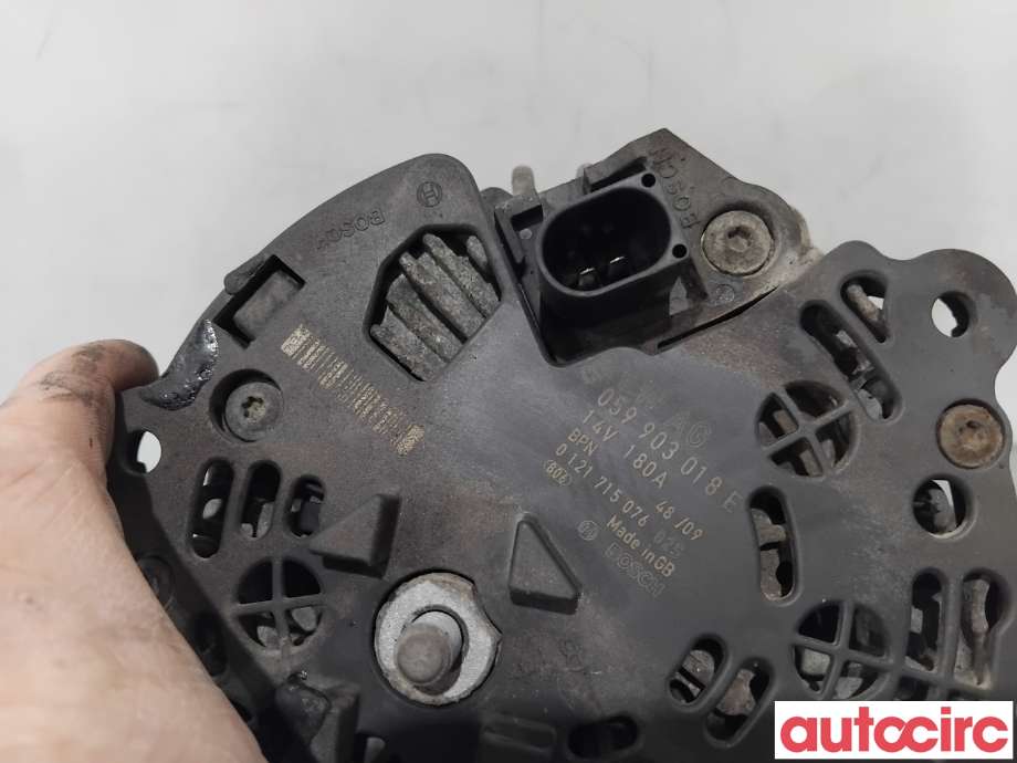 Dynamo til Audi A6 2008-2011 (Type III, Fase 2) (C6) (C6) (AUDI|059903018EX|0121715076|059903018E)