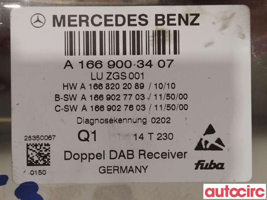 Bilstereo diverse til Mercedes E-Klasse 2013-2016 (Fase 2) (W212) (W212) (MERCEDES|A1669003407)