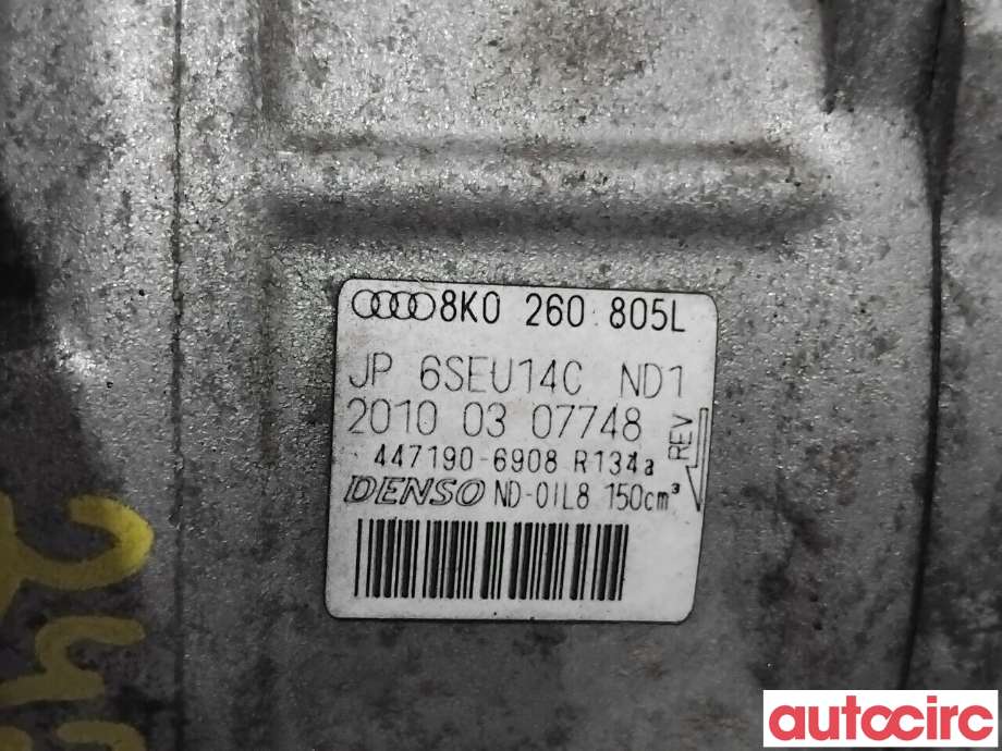 Aircondition kompressor til Audi A4 2007-2014 (Type IV) (B8) (B8) (AUDI|8K0260805L|447190-6908)