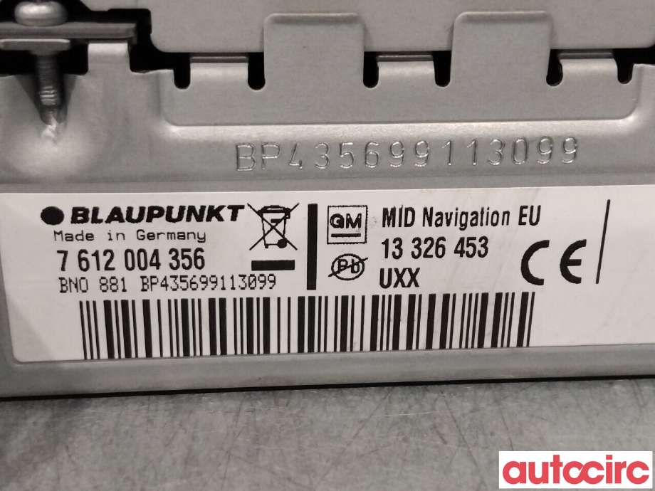 Bilstereo navigasjon til Opel Insignia A 2009-2014  (OPEL|13326453)