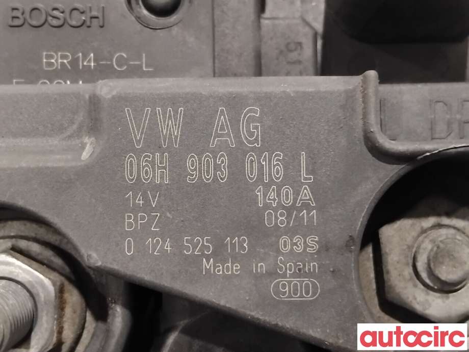 Dynamo til Audi A4 2007-2014 (Type IV) (B8) (B8) (AUDI|06H903016LX|0124525113|06H903016L)