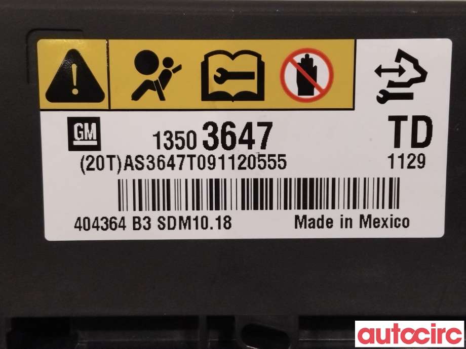Airbag elektronikk til Opel Insignia A 2009-2014  (OPEL|13503647|404364|22922718)