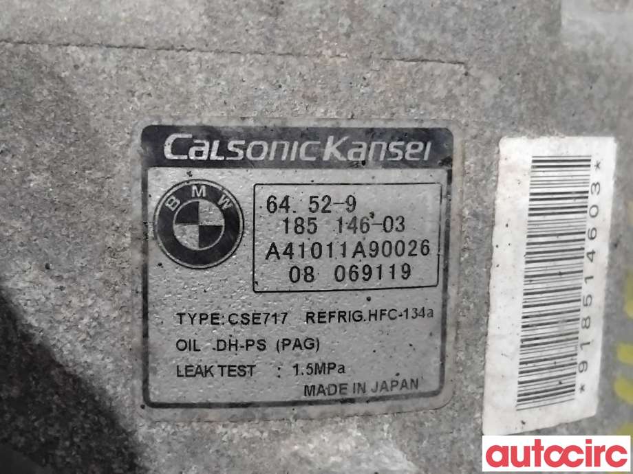 Aircondition kompressor til BMW X6 2008-2014 (E71/E72) (E71/E72) (BMW|64529185146||6452-9185146)