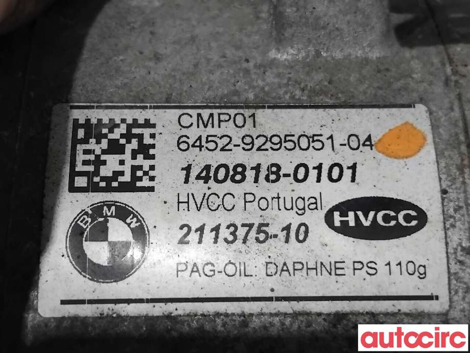 Aircondition kompressor til BMW X3 2010-2017 (F25) (F25) (BMW|54525A5C713|211375-10|6452-9295051)
