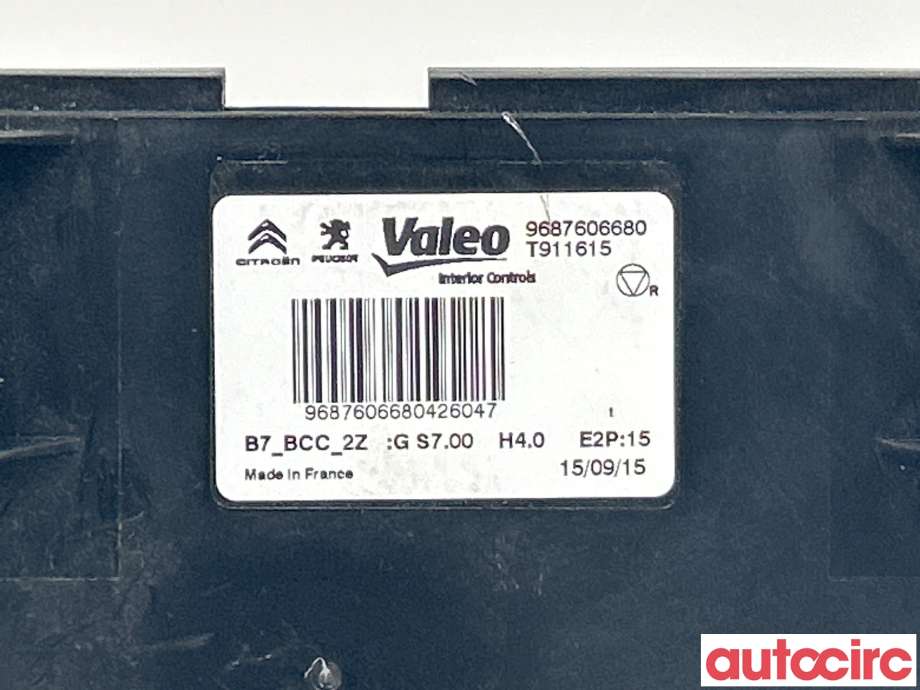 Styreenhet klima/aircondition til Citroën C4 2011-2017 (Type II)  (CITROEN|6452W2|9687606680)