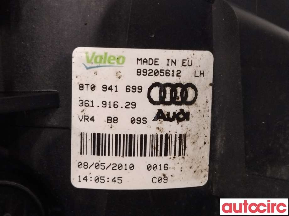 Tåkelykt venstre foran til Audi A4 2007-2014 (Type IV) (B8) (B8) (AUDI|8T0941699|8T0941699E)