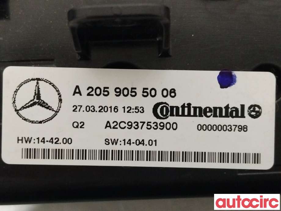 Varmeapparat betjening til Mercedes GLC 2015-2022 (X253) (X253) (MERCEDES|A2059055006)