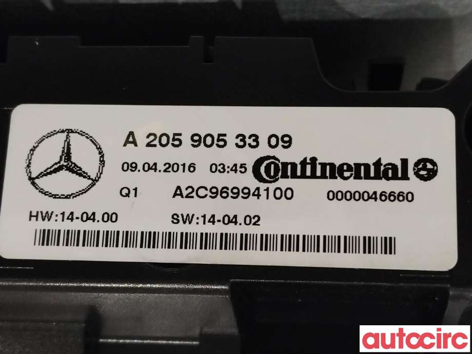 Varmeapparat betjening til Mercedes GLC 2015-2022 (X253) (X253) (MERCEDES|A2059053309)