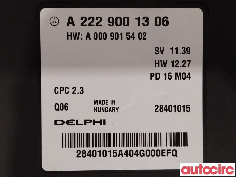 Styreenhet diverse til Mercedes GLC 2015-2022 (X253) (X253) (MERCEDES|A2229001306)