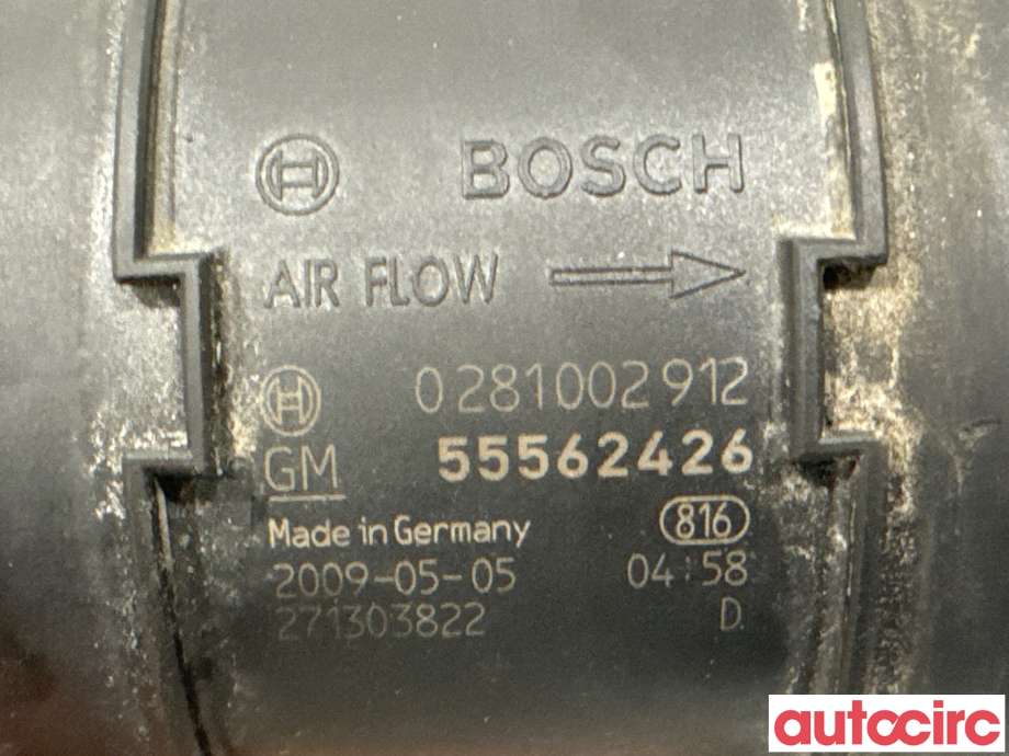 Luftmengde/luftmassemåler til Opel Insignia A 2009-2014  (OPEL|55562426|0281002912|12671611)