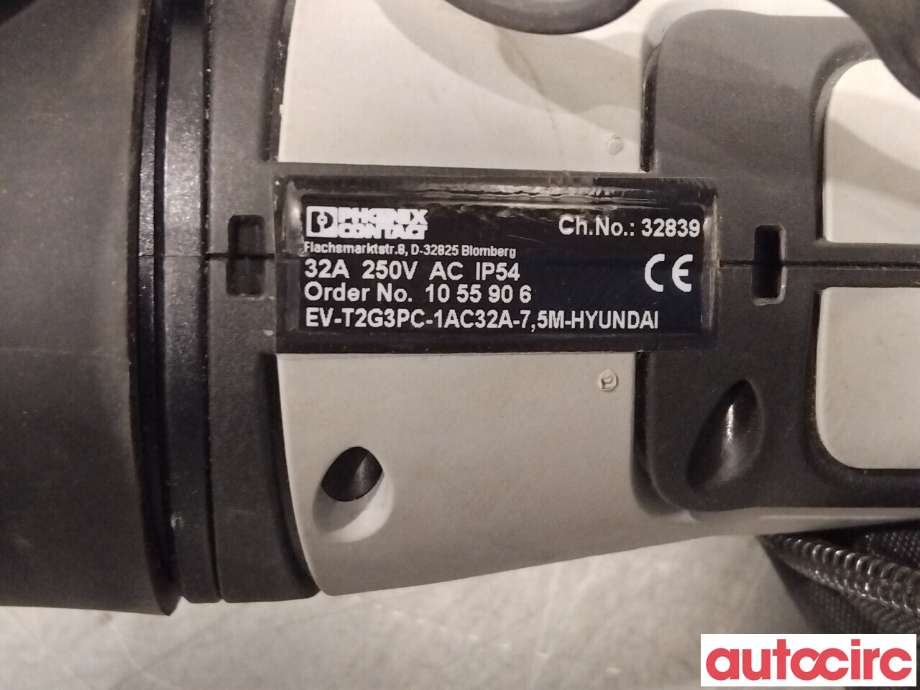 Batterilader kabel til Hyundai Kona 2017-2021 (Type I, Fase 1)  (HYUNDAI|NO NR|EV-T2G3PC-1AC32A-6|91670-K4030)