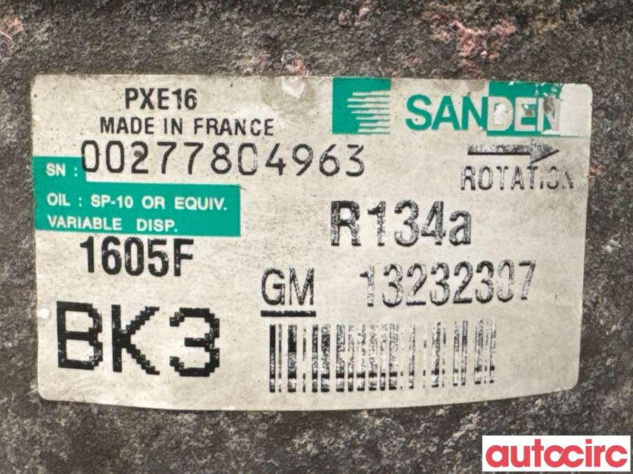 Aircondition kompressor til Opel Insignia A 2009-2014 (OPEL|95516239|PXE161605|13232307)