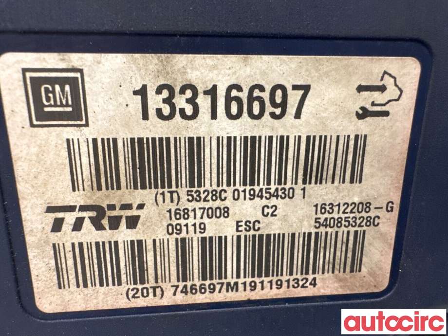 ABS sentral til Opel Insignia A 2009-2014  (OPEL|13321113|16817008|22757652)