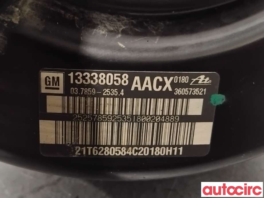Bremsekraft-forsterker til Opel Astra J 2010-2015  (OPEL|13286439|037859-25354|13338058)