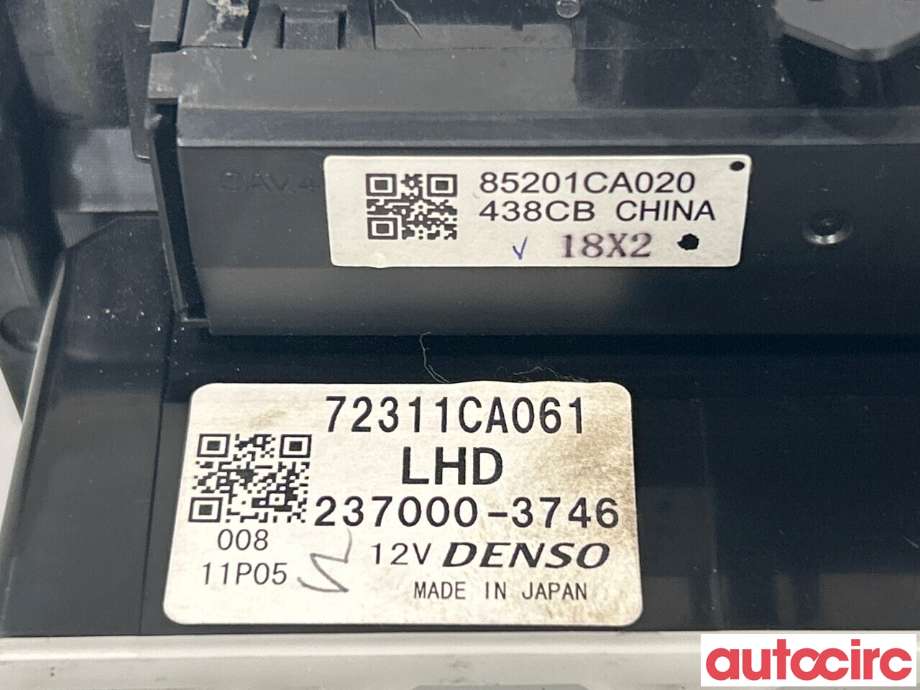 Varmeapparat betjening til Toyota GT86 2012-->>  (TOYOTA|SU00304549|2370003746)