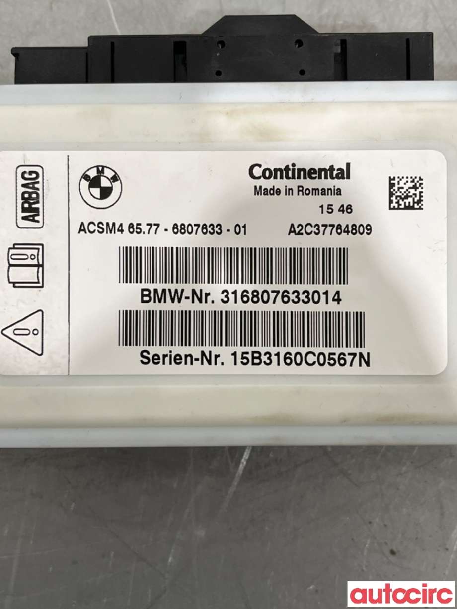 Airbag elektronikk til BMW X3 2010-2017 (F25) (F25) (BMW|65777911606||65776807633)