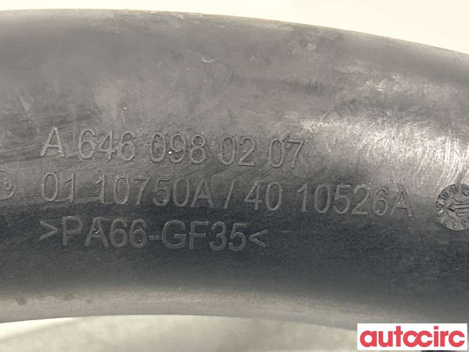 Turbo rør til Mercedes E-Klasse 2006-2009 (Fase 2) (W211) (W211) (MERCEDES|A6460980207|)