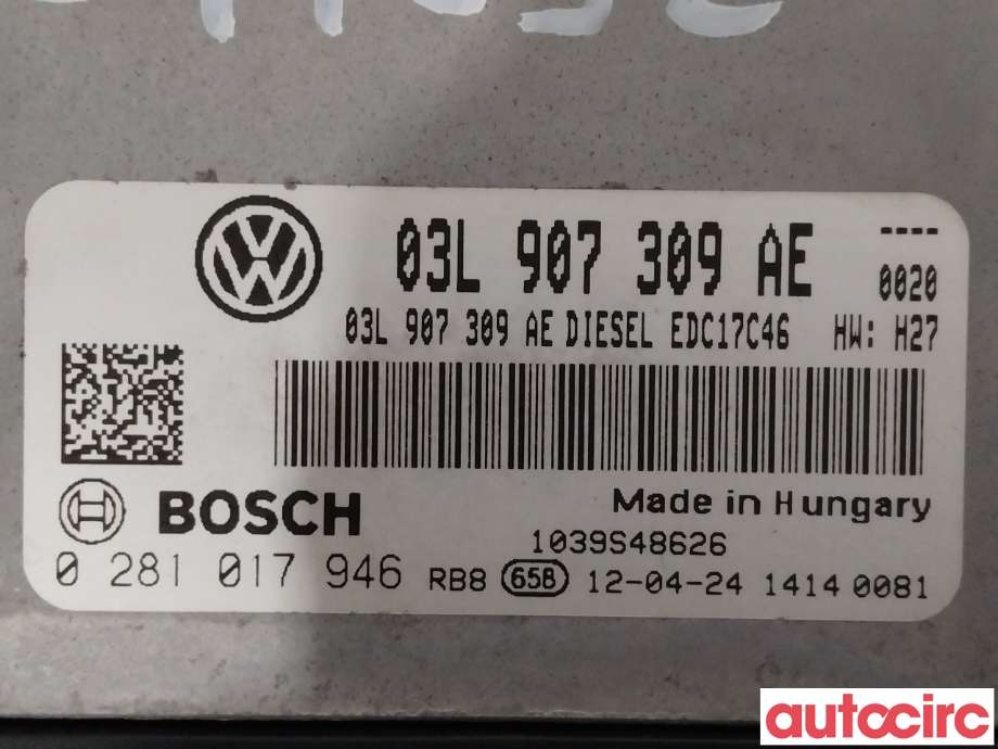 Styreenhet motor til VW Tiguan 2011-2016 (Type I, Fase 2)  (VOLKSWAGEN|03L906018LK|03L9007309AE)