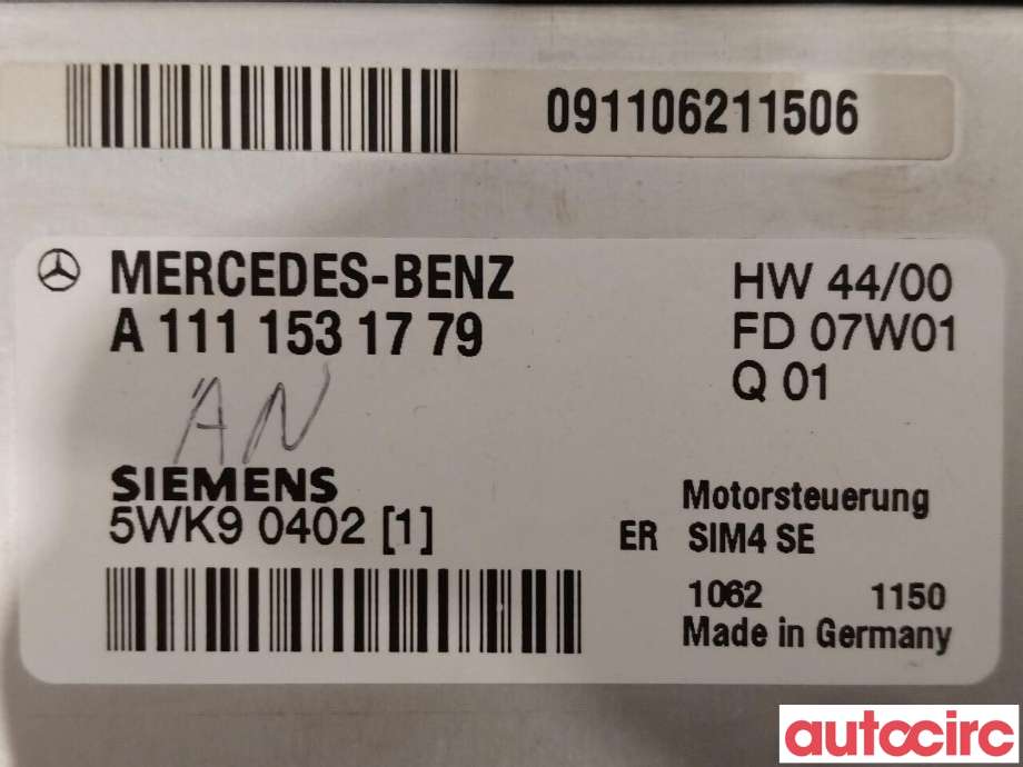 Styreenhet motor til Mercedes C-Klasse 2000-2004 (Fase 1) (W203) (W203) (MERCEDES|A1111531779)