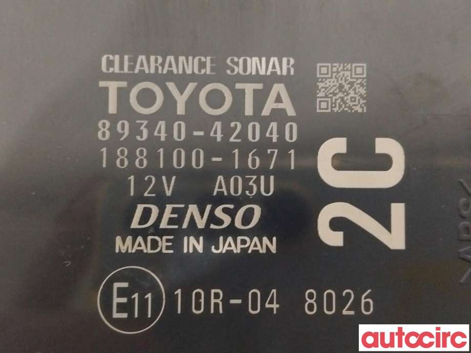 Styreenhet parkering til Toyota RAV4 2016-2019 (Type IV, Fase 2)  (TOYOTA|8934042040)