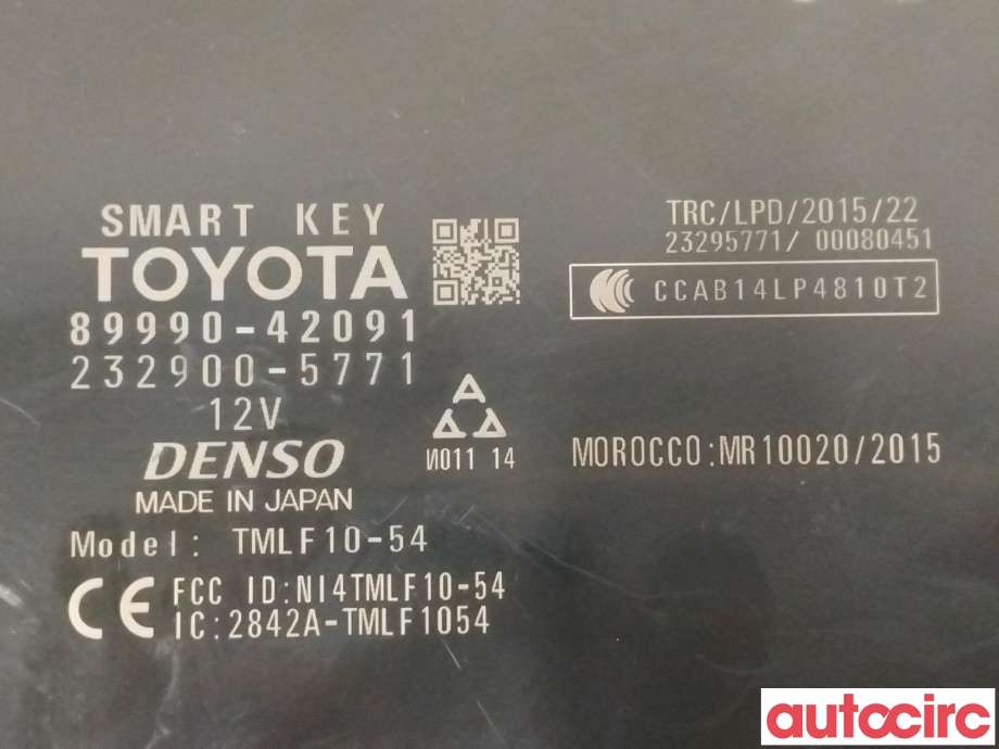 Styreenhet nøkkelfri/keyless til Toyota RAV4 2016-2019 (Type IV, Fase 2) (TOYOTA|8999042091)