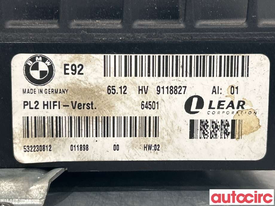 Bilstereo forsterker til BMW 3-Serie 2005-2011 (E90/E91/E92/E93) (E90/E91/E92/E93) (BMW|65122622678|65129143162|65129118827)