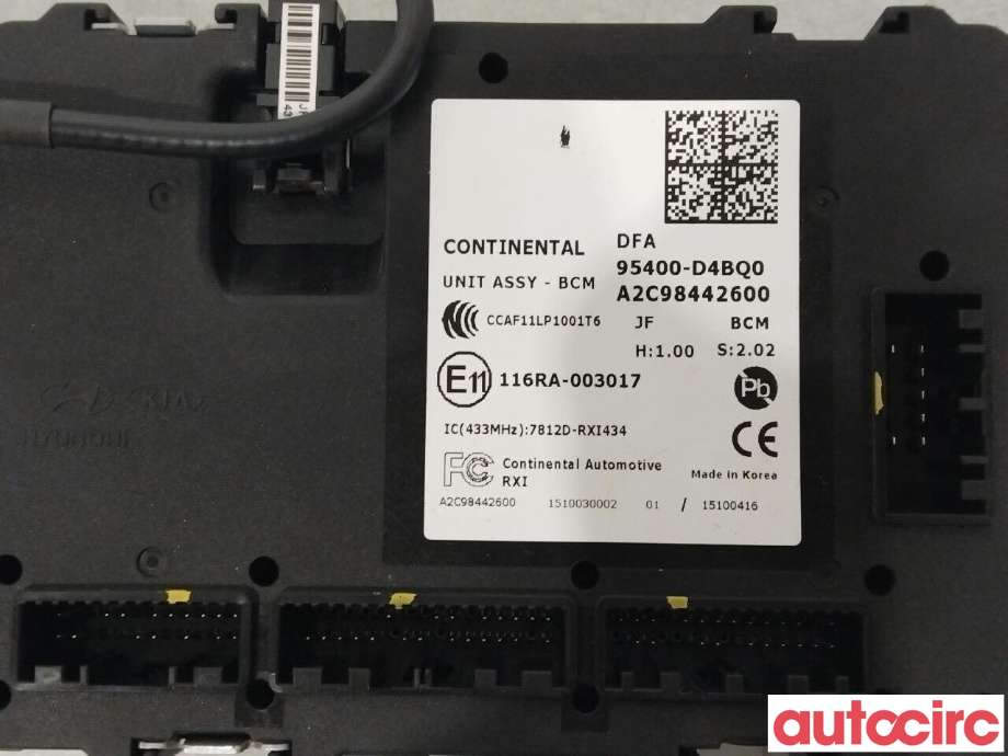 Styreenhet comfort (BCM) til Kia Optima 2017-2020 (KIA|95400D4BQ0)