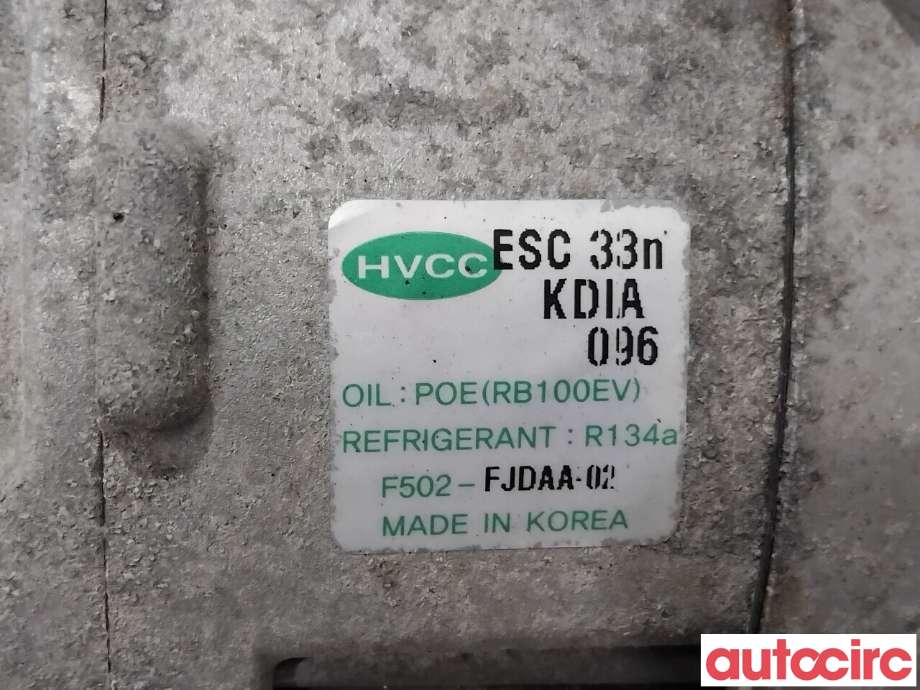Aircondition kompressor til Kia Soul 2014-2019 (Type II) (KIA|97701E4000|F502-FJDAA-02|)