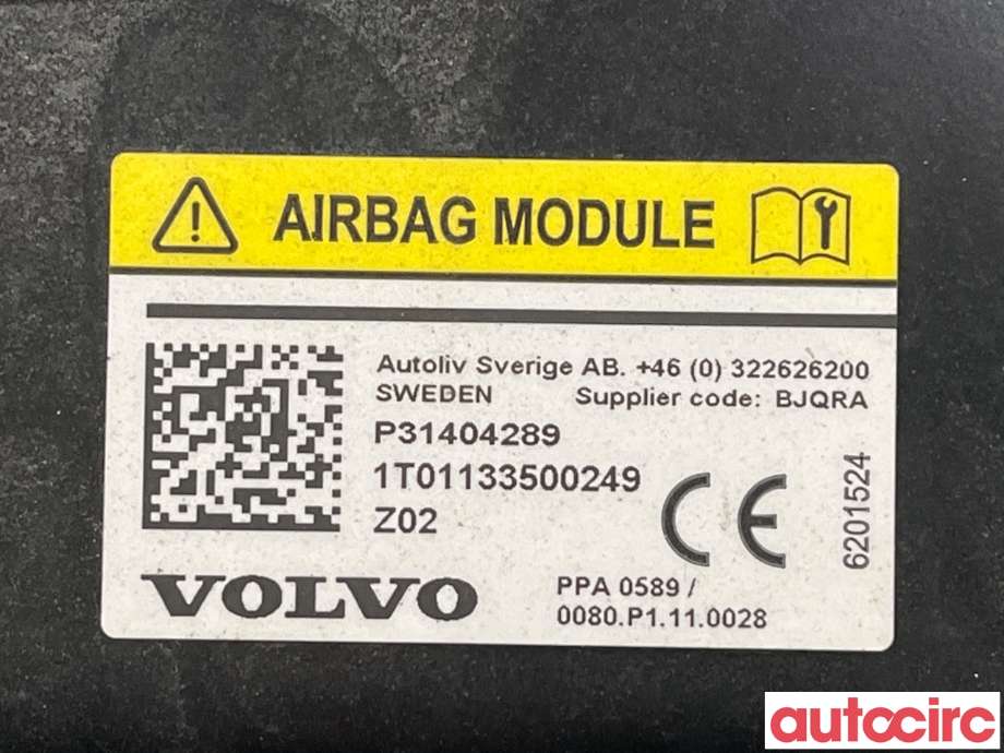 Airbag diverse til Volvo V40 2012-2019  (VOLVO|31404289|)