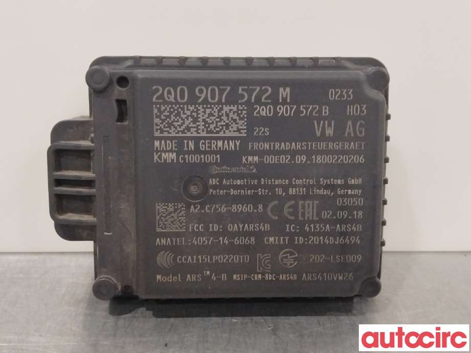 Sensor radar til VW T-Roc, 2017-->> (VOLKSWAGEN|2Q0907572M)