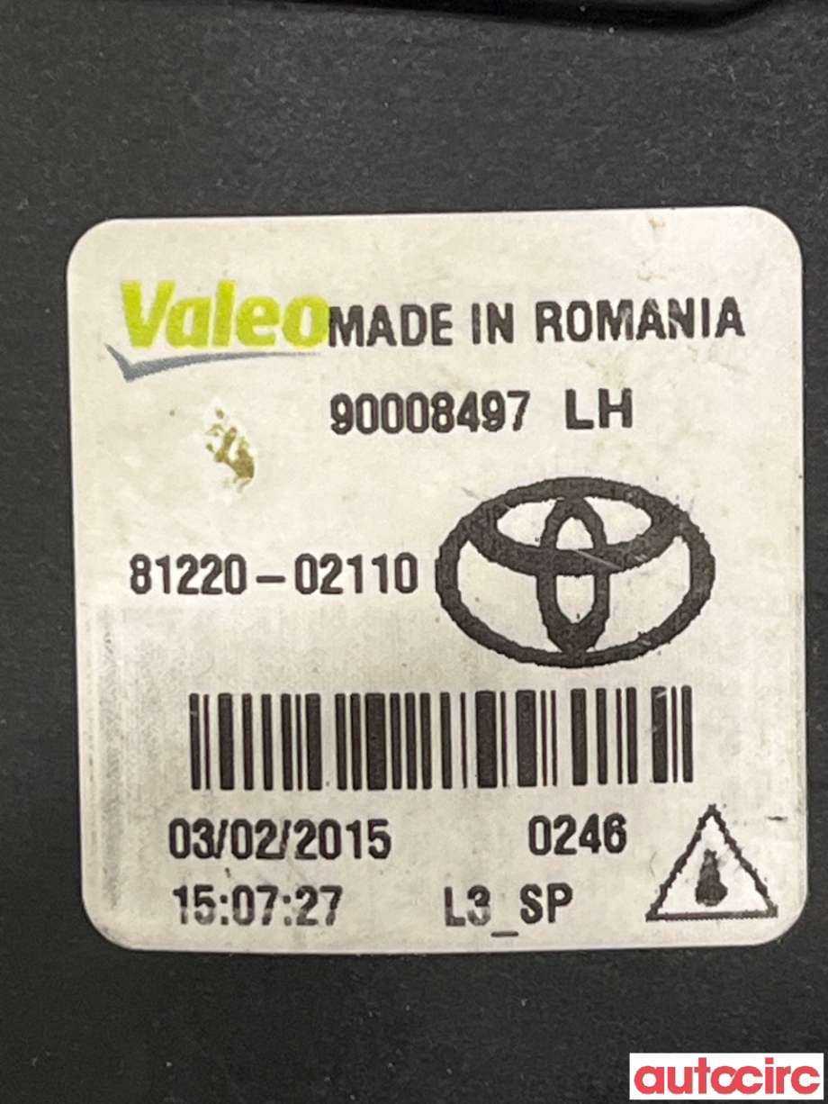 Tåkelykt venstre foran til Toyota Auris 2015-2019 (Type II, Fase 2) (TOYOTA|8122002110)