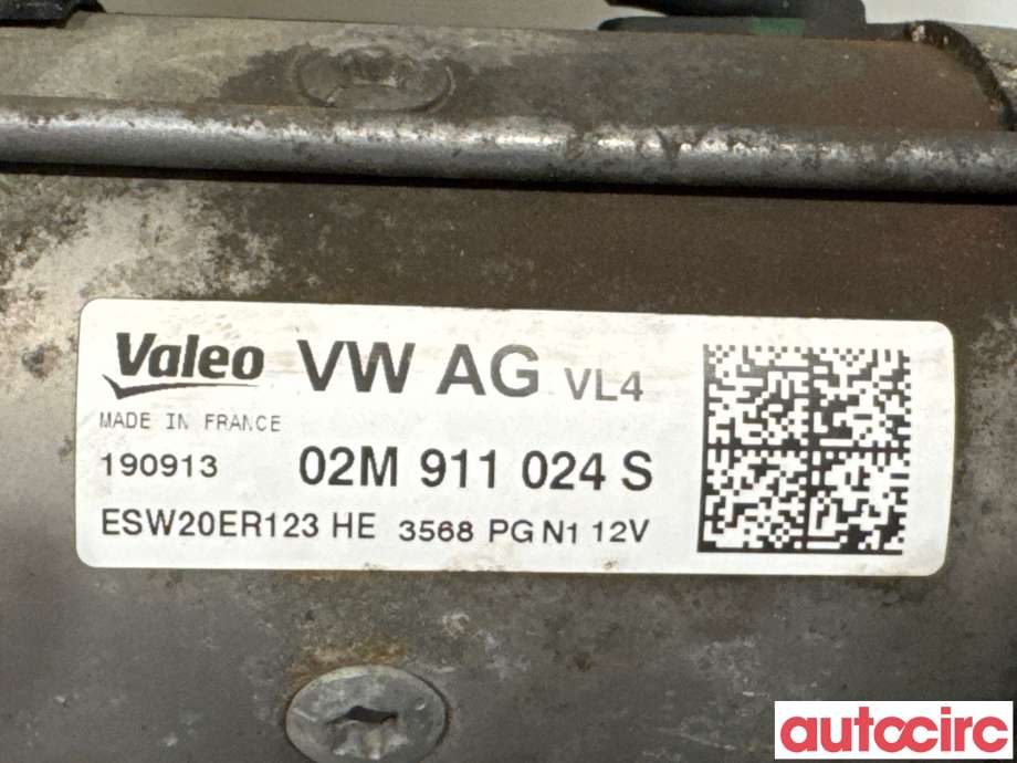 Starter diesel til Škoda Octavia 2013-2016 (Type III, Fase 1) (SKODA|02M911024SX|ESW20ER123|02M911024B)