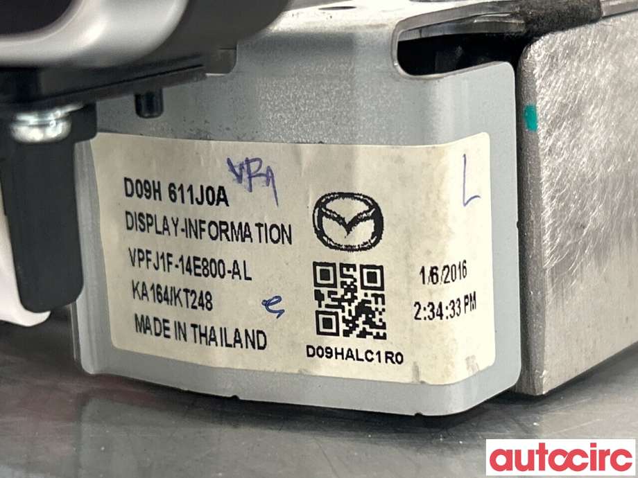 Instrument kjørecomputer til Mazda CX-3 2015-2022  (MAZDA|D09H611J0B|D09H611J0A)