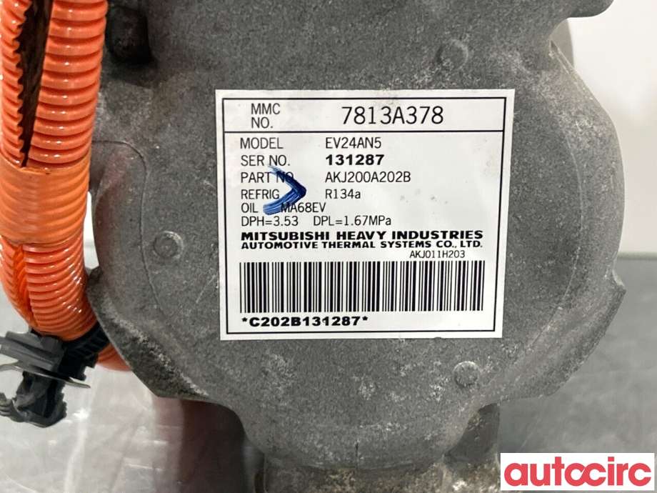 Aircondition kompressor til Mitsubishi Outlander 2015-->> (Type III, Fase 2)  (MITSUBISHI|7813A483|AKJ200A202B|7813A378)