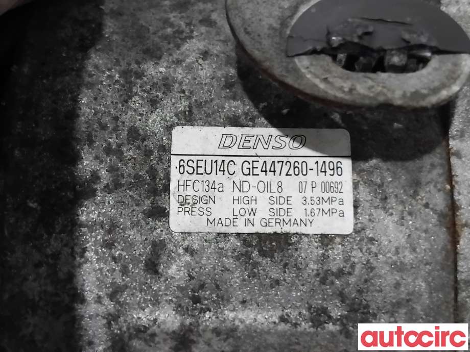 Aircondition kompressor til Toyota Avensis 2009-2015 (Type III, Fase 1)  (TOYOTA|8831005140|447260-1496|)