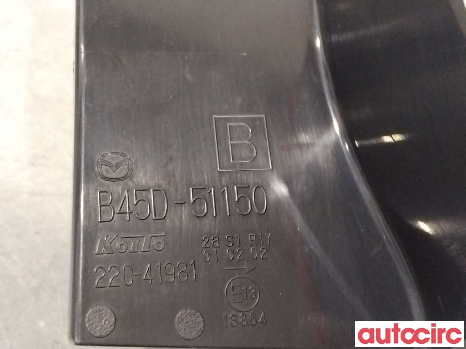 Baklykt høyre til Mazda 3 2013-2016 (Type III, Fase 1)  (MAZDA|B45D51150D)