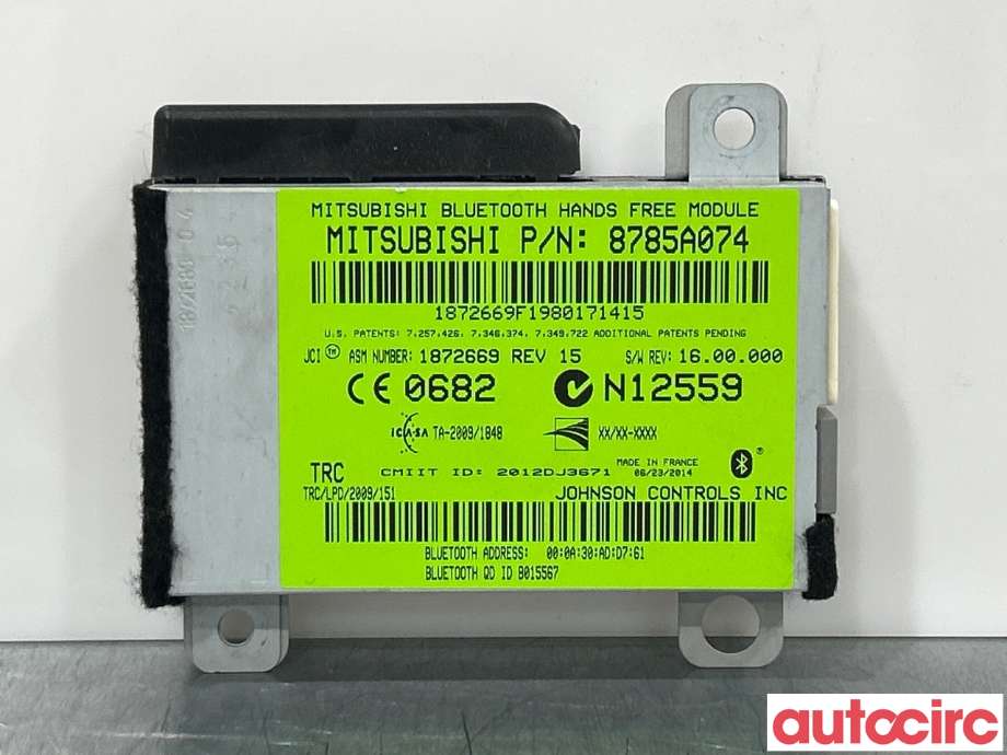 Styreenhet bluetooth til Mitsubishi Outlander, 2015-->> (Type III, Fase 2)  (MITSUBISHI|8785A074)