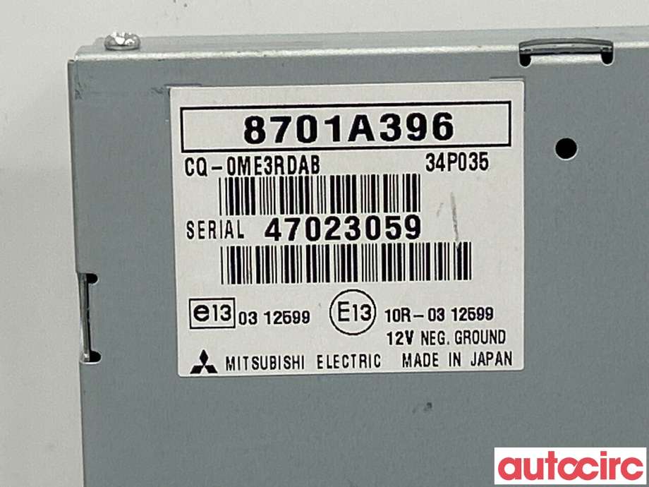 Bilstereo diverse til Mitsubishi Outlander 2015-->> (Type III, Fase 2)  (MITSUBISHI|8701A396)