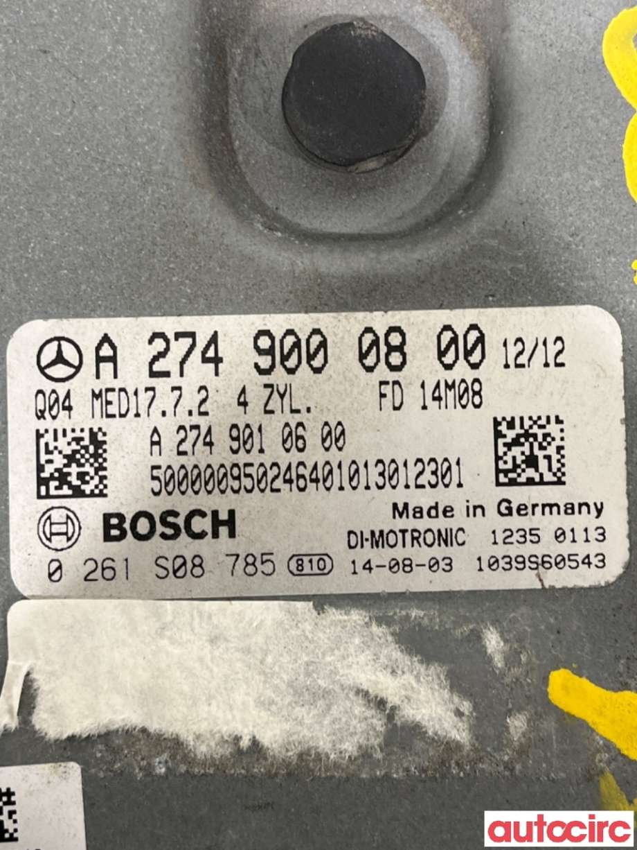 Styreenhet motor til Mercedes C-Klasse 2014-2018 (Fase 1) (W205) (W205) (MERCEDES|A2749000800|0261S08785|A2749002900)