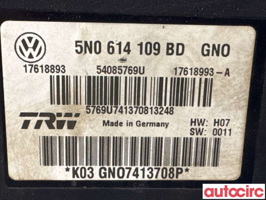 ABS sentral til VW Tiguan 2011-2016 (Type I, Fase 2)  (VOLKSWAGEN|5N0614109BK|54085769U|5N0614109CN)