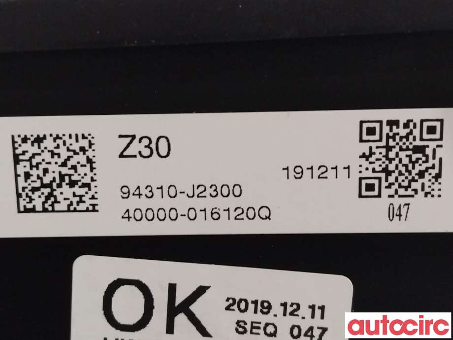 Instrumentpanel til Kia e-Soul 2019-->> (Type III) (KIA|94310J2300)