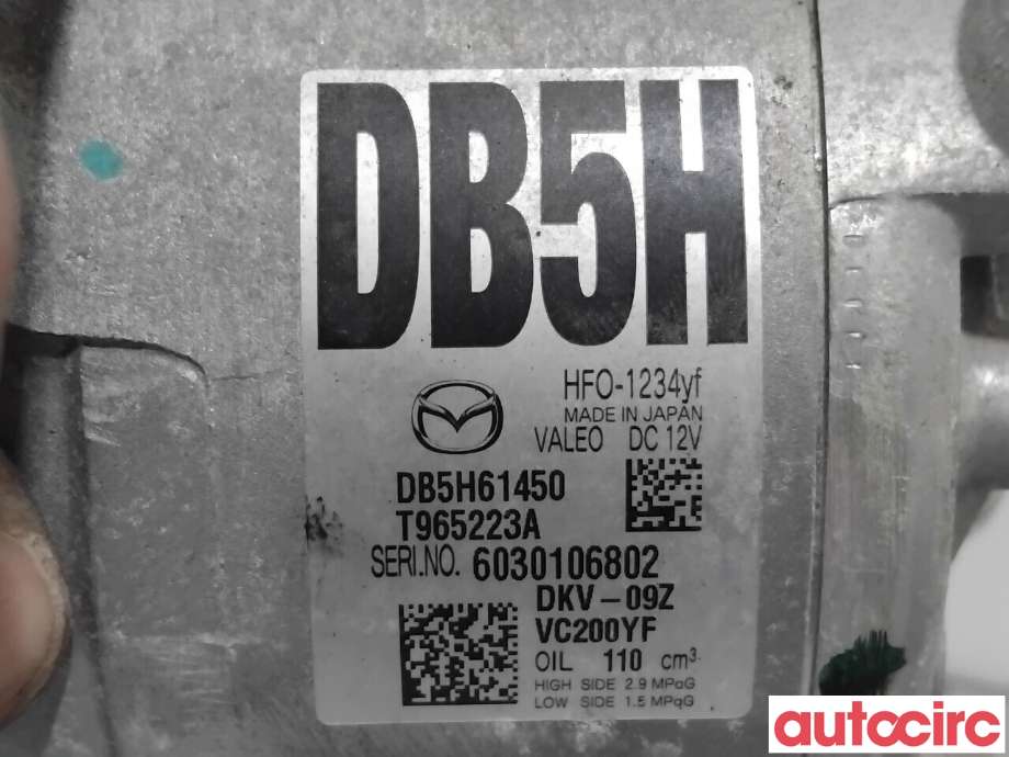 Aircondition kompressor til Mazda CX-3 2015-2022 (MAZDA|DB5H-61-450|DKV-09Z|DB5H61450)