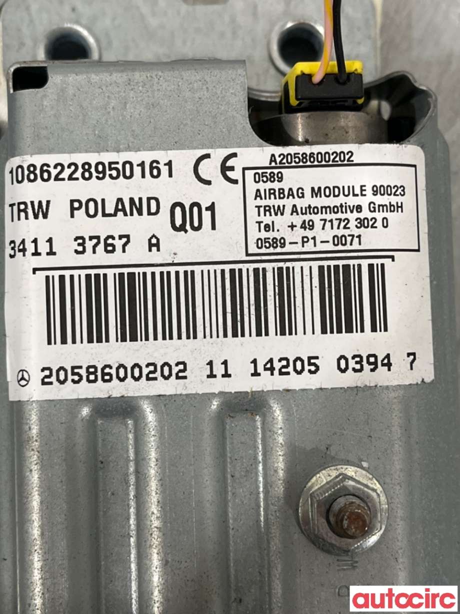 Airbag kne til Mercedes C-Klasse 2014-2018 (Fase 1) (W205) (W205) (MERCEDES|A2058600202|)