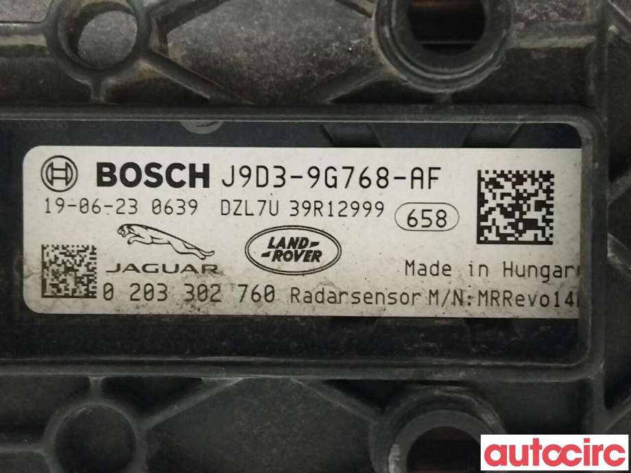 Sensor radar til Jaguar I-PACE 2018-->> (JAGUAR|T4K4056|J9D39G768AF)