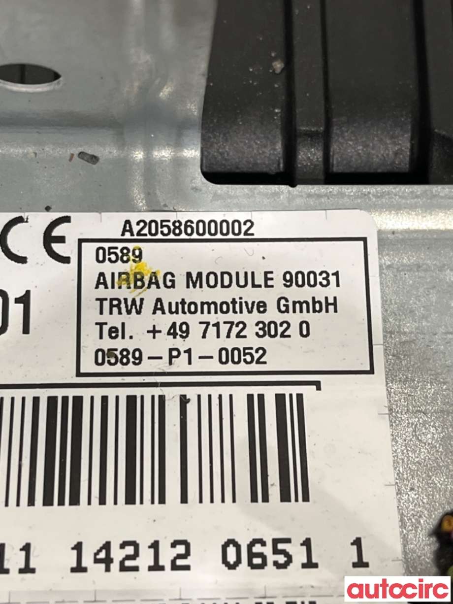 Airbag passasjer til Mercedes C-Klasse 2014-2018 (Fase 1) (W205) (W205) (MERCEDES|A2058600002|)