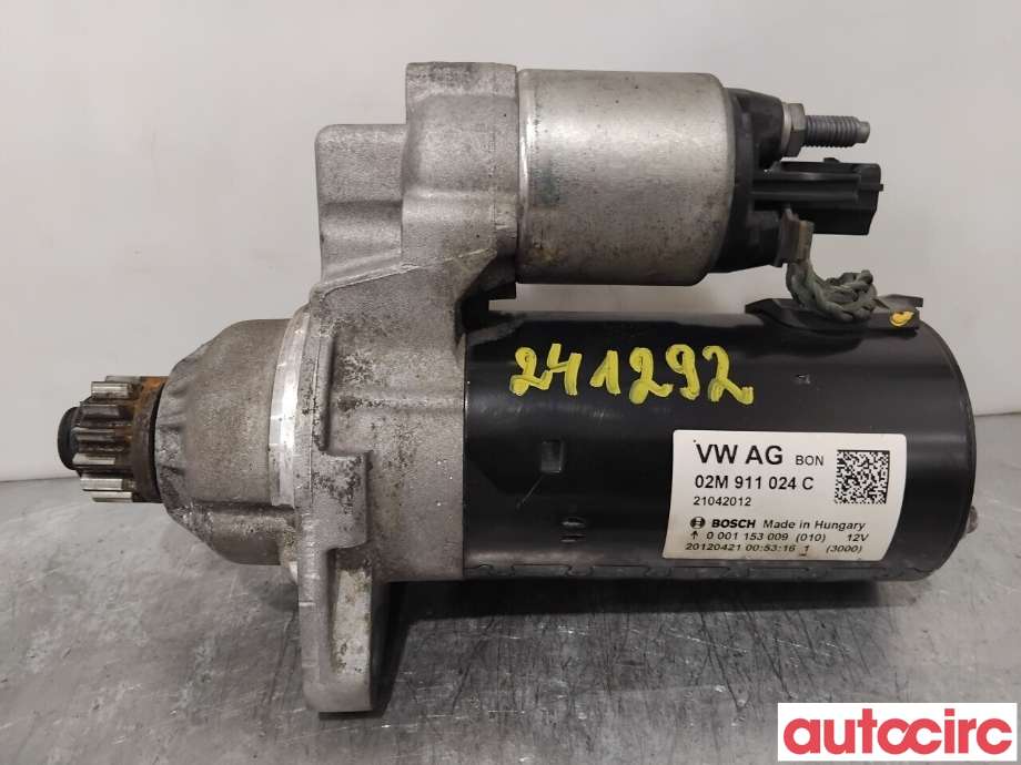 Starter diesel til VW Tiguan 2011-2016 (Type I, Fase 2) (VOLKSWAGEN|02M911024CX|0001153009|02M911024C)