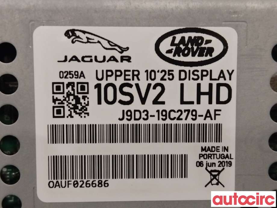 Multimedia display (MCU - Media Controller Unit) til Jaguar I-PACE 2018-->> (JAGUAR|T4K11474|J9D319C279AF)